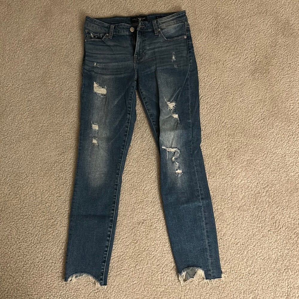 Lucky Brand distressed skinny jeans